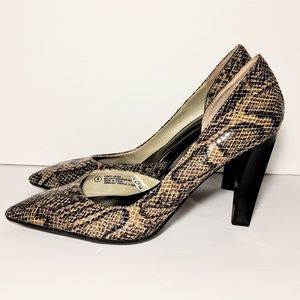 Mossimo Snake Skin Heels (NWOT) Faux Fabric